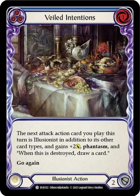 Veiled Intentions (Blue) - 1st edition EVR Rainbow Foil