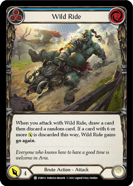 Wild Ride (Blue) - 1st edition EVR Rainbow Foil