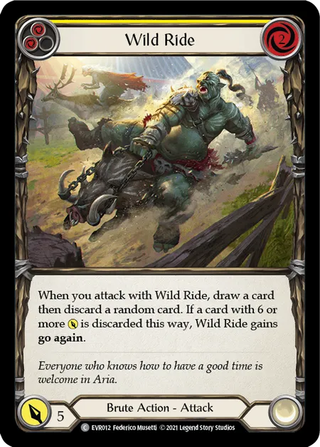Wild Ride (Yellow) - 1st edition EVR Rainbow Foil