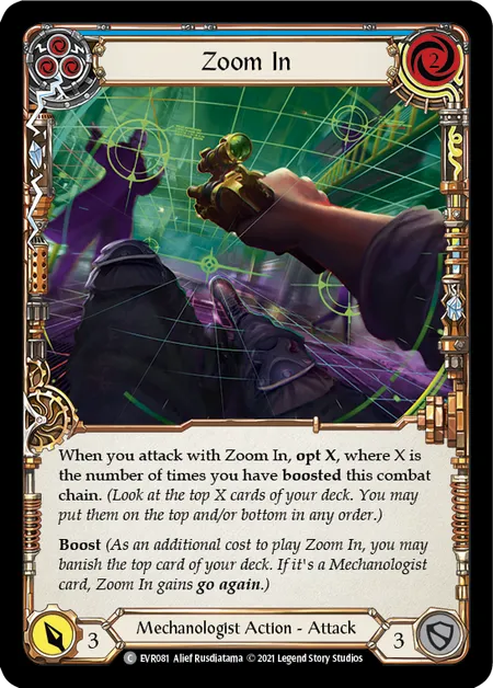 Zoom In (Blue) - 1st edition EVR Rainbow Foil