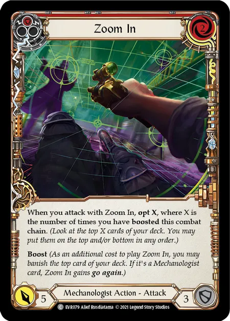 Zoom In (Red) - 1st edition EVR Rainbow Foil