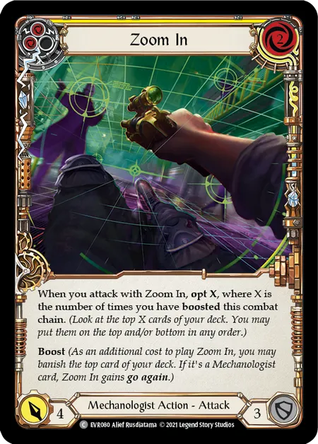 Zoom In (Yellow) - 1st edition EVR Rainbow Foil