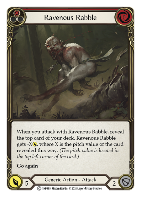 Ravenous Rabble (Red) - 1HP