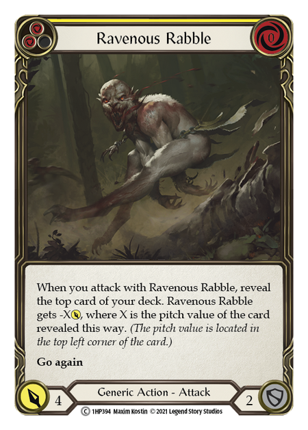 Ravenous Rabble (Yellow) - 1HP