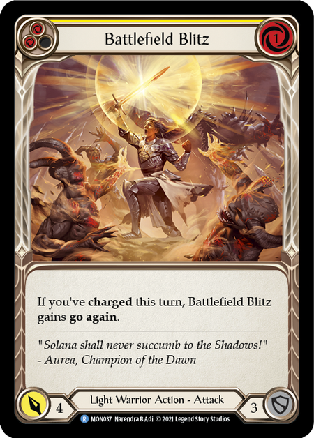 Battlefield Blitz (Yellow) 1st Edition (FOIL)