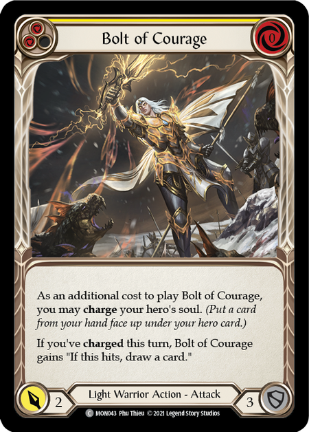 Bolt of Courage (Yellow)  1st Edition (FOIL)