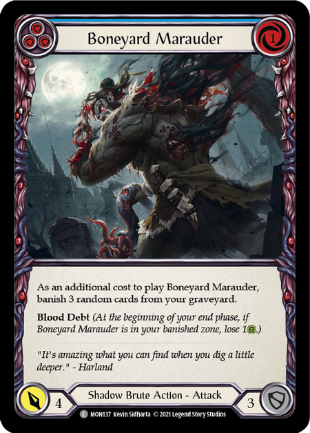 Boneyard Marauder (Blue)  1st Edition (FOIL)