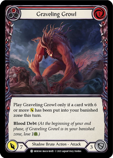Graveling Growl (Red) 1st Edition (FOIL)