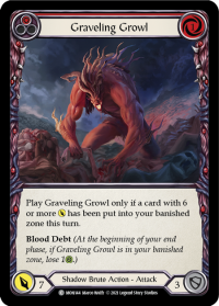 flesh and blood monarch 1st edition graveling growl red 1st edition foil