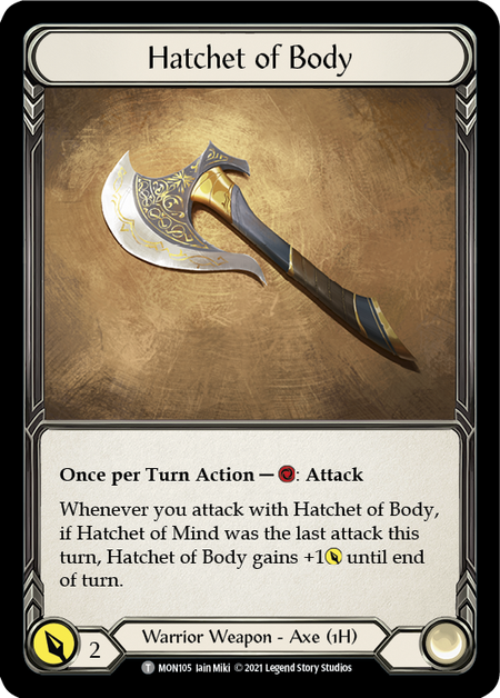 Hatchet of Body - Spectral Shield - 1st Edition