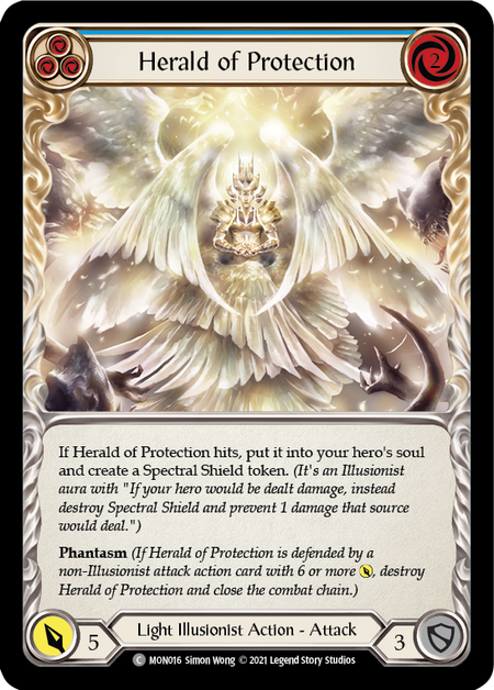 Herald of Protection (Blue)  1st Edition (FOIL)
