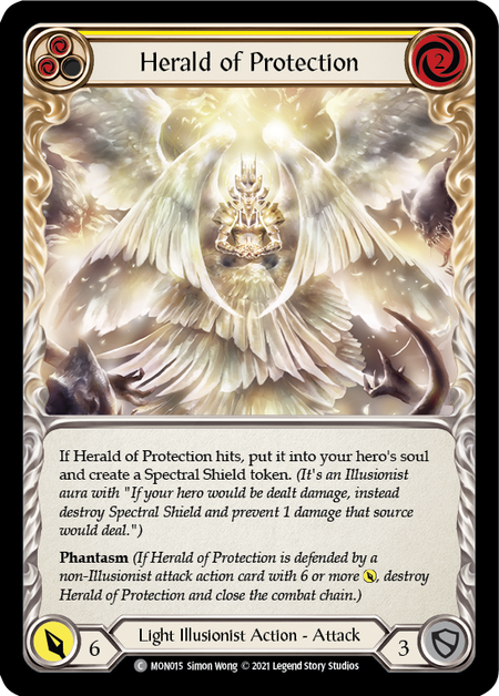 Herald of Protection (Yellow)  1st Edition (FOIL)