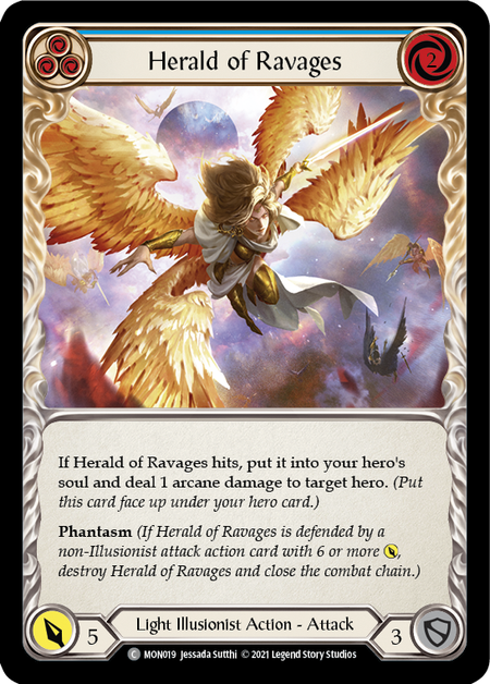 Herald of Ravages (Blue)  1st Edition (FOIL)