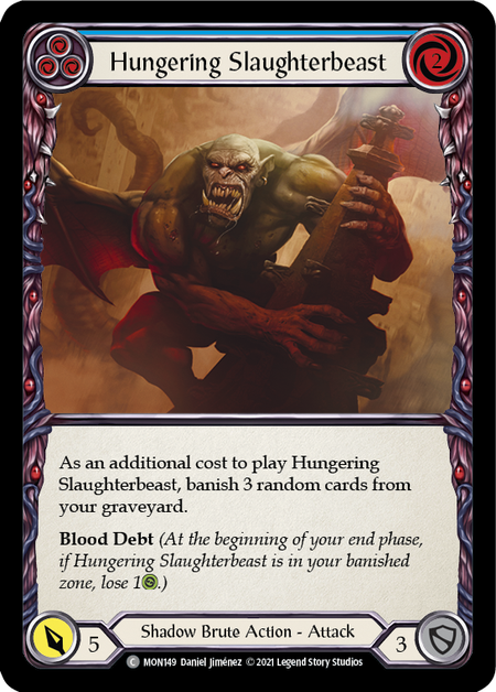 Hungering Slaughterbeast (Blue)  1st Edition (FOIL)