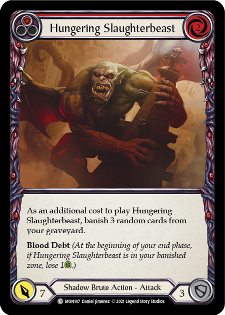 Hungering Slaughterbeast (Red)  1st Edition (FOIL)