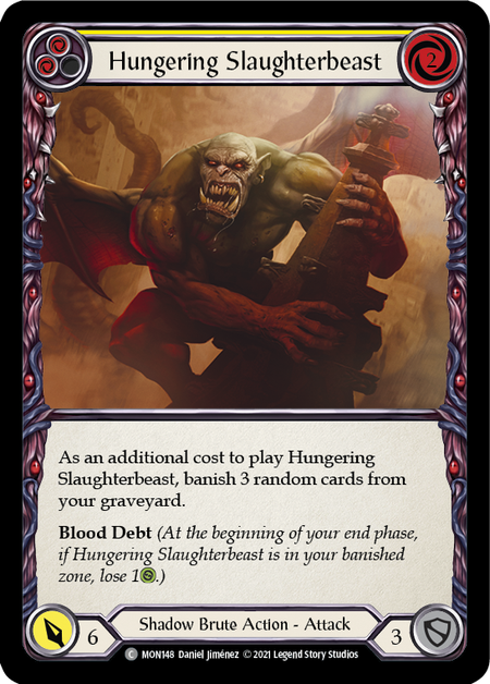 Hungering Slaughterbeast (Yellow)  1st Edition (FOIL)
