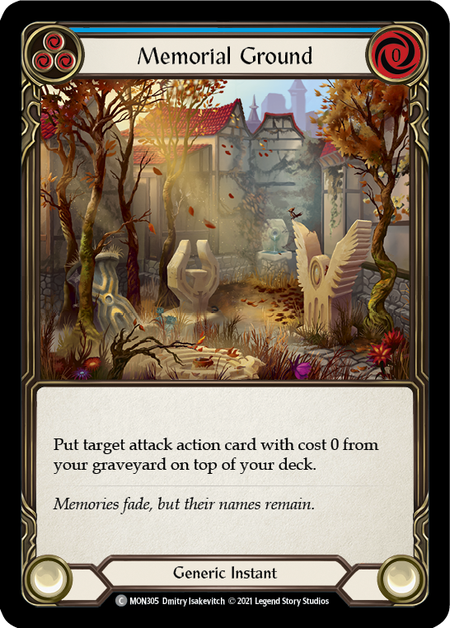 Memorial Ground (Blue)  1st Edition (FOIL)
