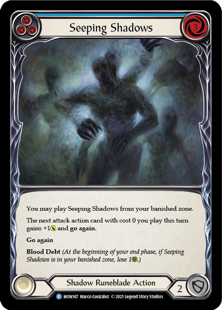 Seeping Shadows (Blue) 1st Edition (FOIL)