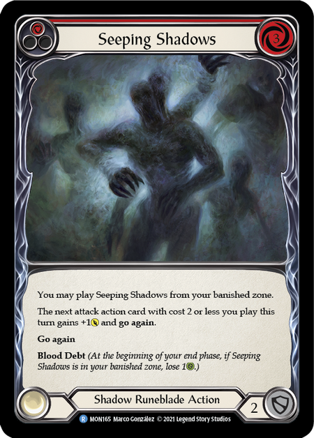 Seeping Shadows (Red)  1st Edition (FOIL)