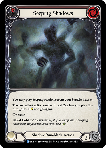 Seeping Shadows (Red) 1st Edition (FOIL)