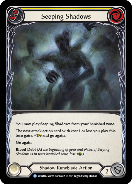 Seeping Shadows (Yellow)  1st Edition (FOIL)