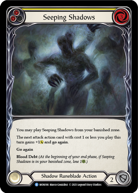 Seeping Shadows (Yellow) 1st Edition (FOIL)