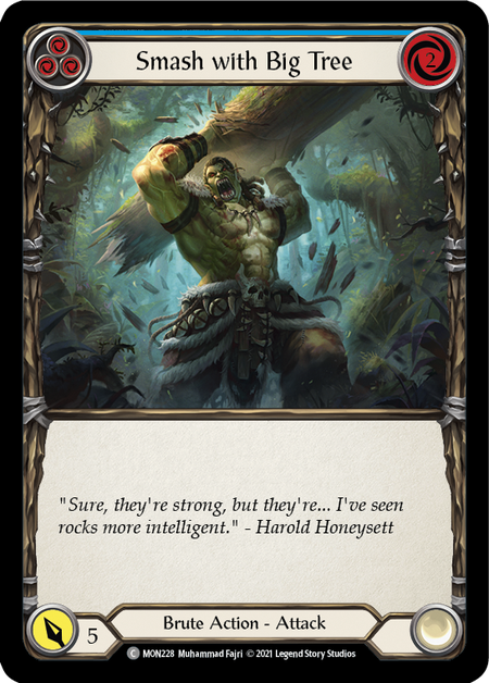 Smash with Big Tree (Blue) 1st Edition (FOIL)