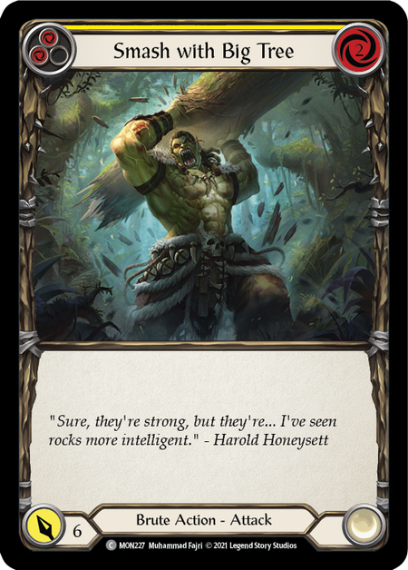 Smash with Big Tree (Yellow) 1st Edition (FOIL)