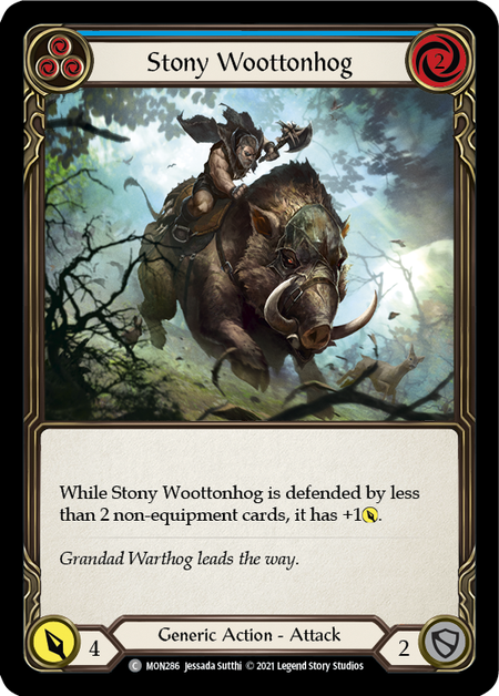 Stony Wootenhog (Blue) 1st Edition (FOIL)