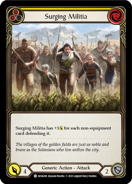 Surging Militia (Yellow)  1st Edition (FOIL)