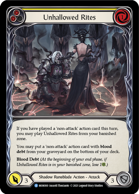 Unhallowed Rites (Yellow)  1st Edition (FOIL)