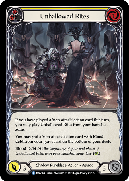 Unhallowed Rites (Yellow) 1st Edition (FOIL)