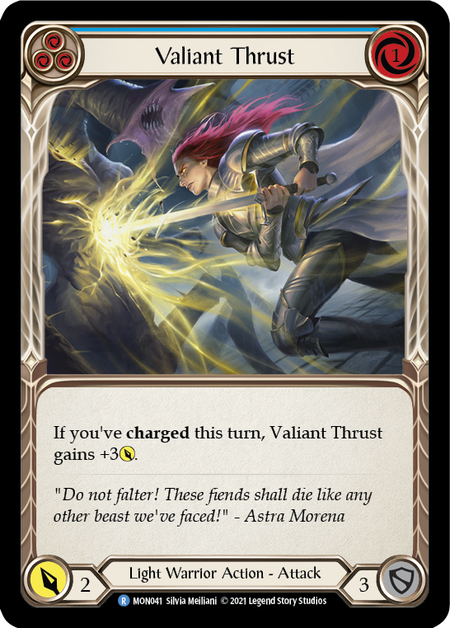 Valiant Thrust (Blue)  1st Edition (FOIL)