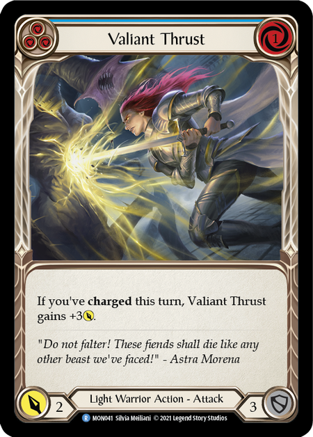 Valiant Thrust (Blue) 1st Edition (FOIL)