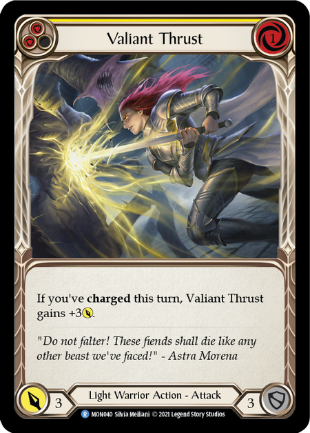 Valiant Thrust (Yellow)  1st Edition (FOIL)