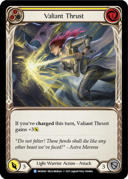 Valiant Thrust (Yellow) 1st Edition (FOIL)