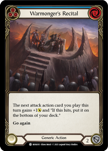 Warmonger's Recital (Blue) 1st Edition (FOIL)