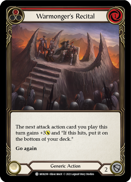 Warmonger's Recital (Red) 1st Edition (FOIL)