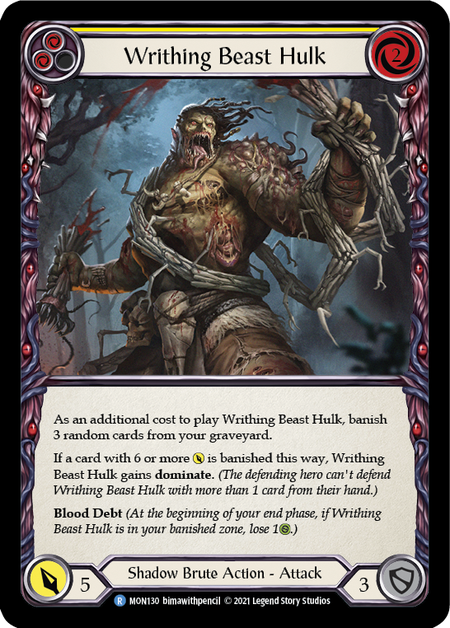 Writhing Beast Hulk (Yellow) 1st Edition (FOIL)