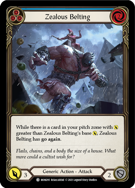 Zealous Belting (Blue)  1st Edition (FOIL)