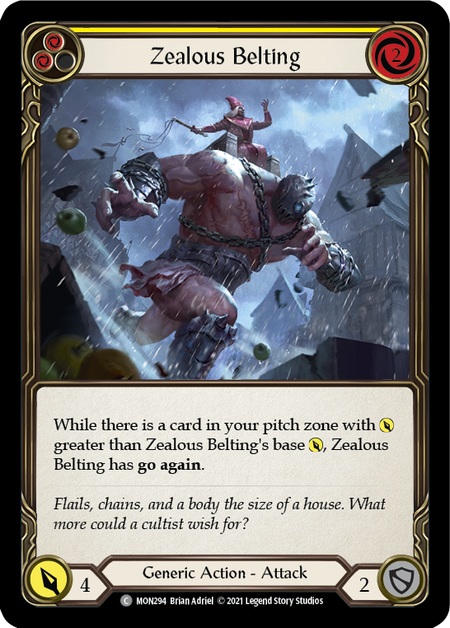 Zealous Belting (Yellow) 1st Edition (FOIL)