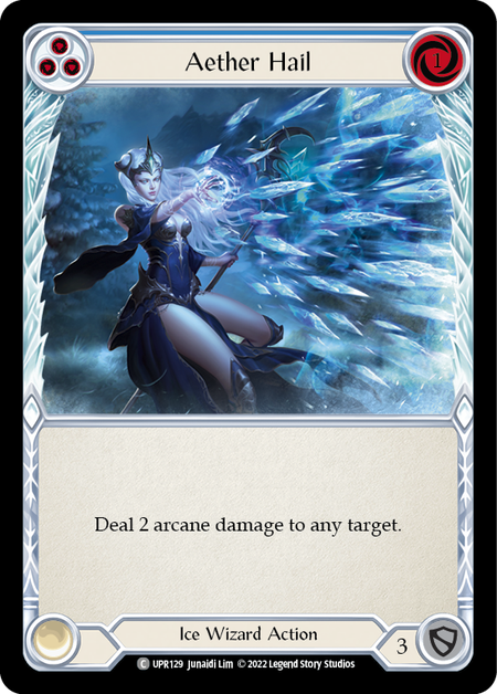 Aether Hail (Blue) (Rainbow Foil)