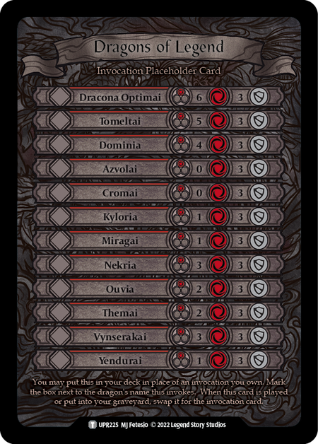 Dragons of Legend Invocation Placeholder (Regular)