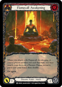 flesh and blood uprising flamecall awakening extended art rainbow foil