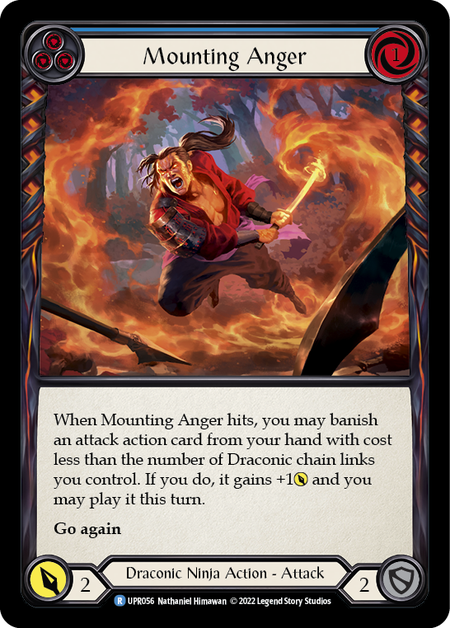 Mounting Anger (Blue) (Rainbow Foil)
