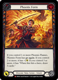 flesh and blood uprising phoenix form rainbow foil