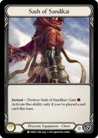 flesh and blood uprising sash of sandikai cold foil