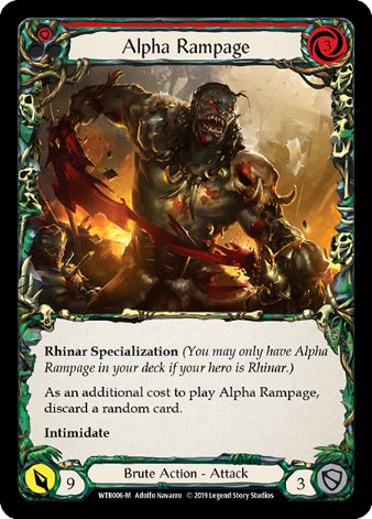 Alpha Rampage - WTR - 1st edition Foil