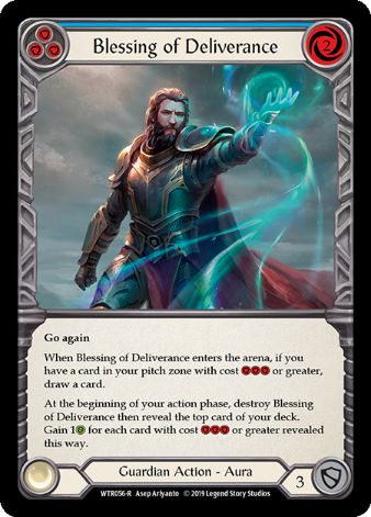 Blessing of Deliverance (Blue) - WTR - 1st edition Foil