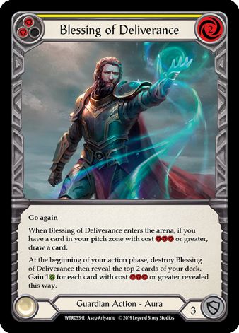 Blessing of Deliverance (Yellow) - WTR - 1st edition Foil